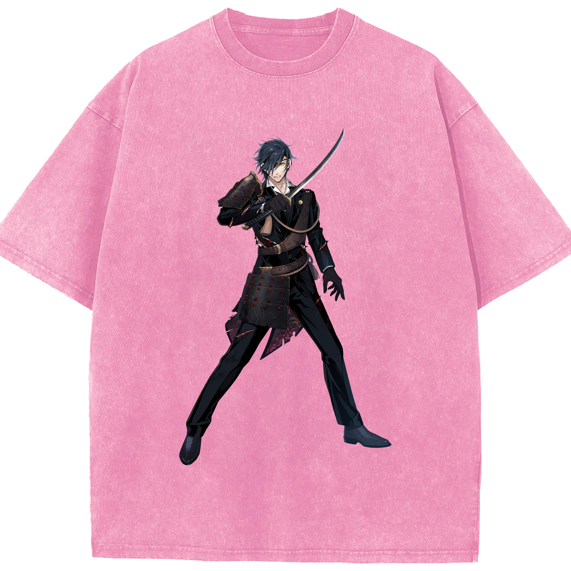（画像用） 刀剣乱舞 Touken Ranbu 綿100% ヴィンテージ風 半袖Tシャツ（フロントプリント）